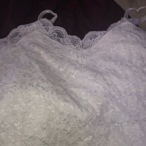 White lace tank top